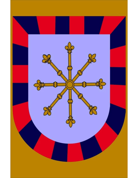 Medieval banner with complex cross