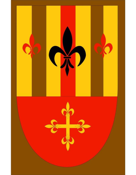 Medieval fleur-de-lis banner with...