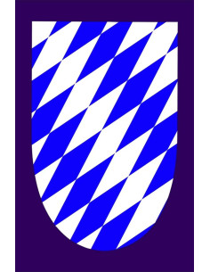 Medieval blue-white rhombus standard