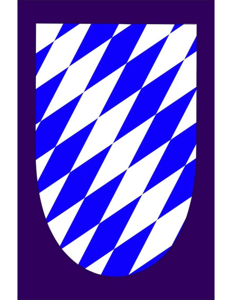Medieval blue-white rhombus standard