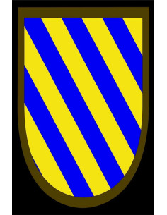 Medieval banner with diagonal bars