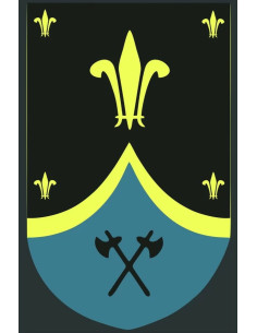 Medieval banner Lances-Flor de lis