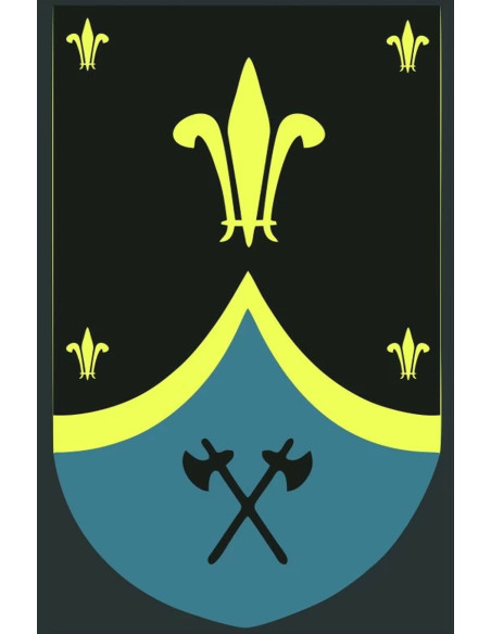 Medieval banner Lances-Flor de lis