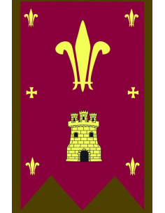 Medieval banner Castle-Flower of lis