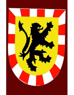 Medieval black lion rampant lion standard