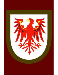 Medieval red eagle standard