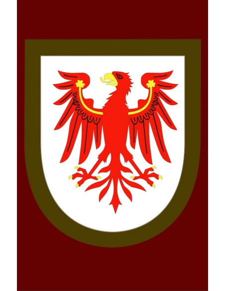 Medieval red eagle standard