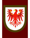 Medieval red eagle standard
