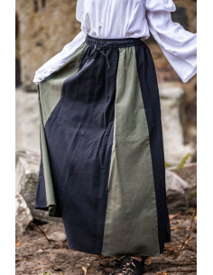 Medieval skirt Diana model, black-green 2