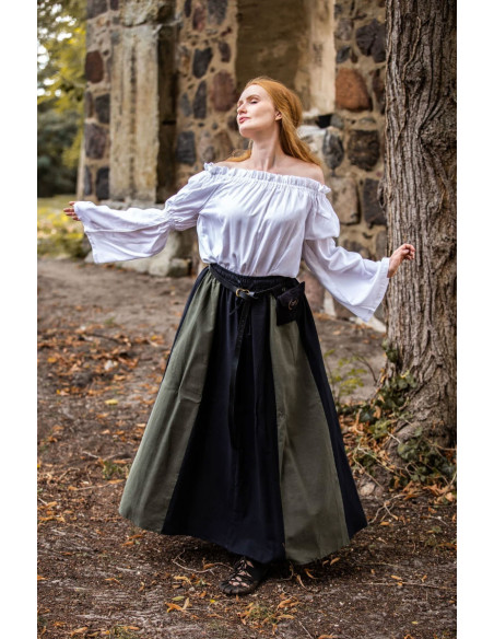 Medieval skirt Diana model, black-green
