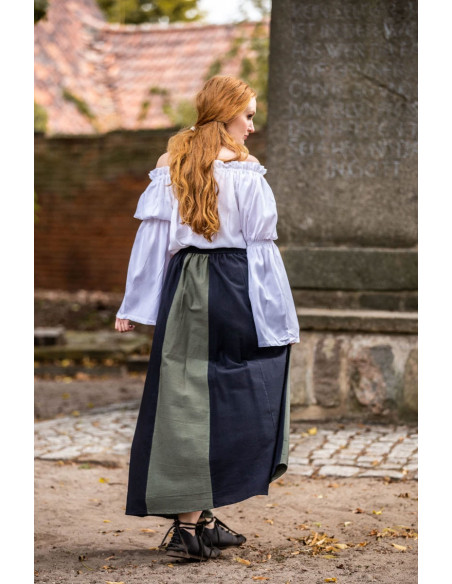 Medieval skirt Diana model, black-green