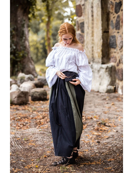 Medieval skirt Diana model, black-green
