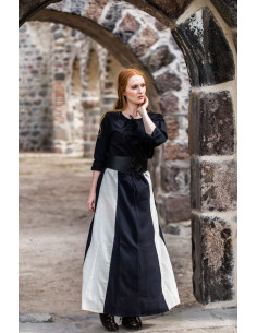 Medieval skirt Diana model, black-white