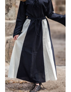 Medieval skirt Diana model, black-white 2