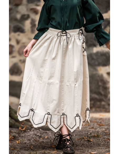 Medieval skirt with embroidery Svenja... Medieval skirt with embroidery Svenja...