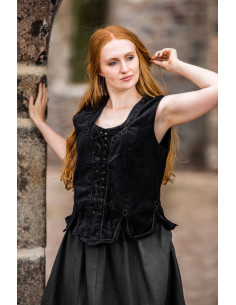 Odette medieval bodice, black color 2
