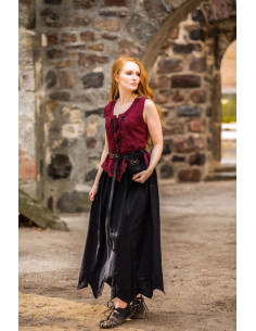 Medieval vest woman model Selma, red 2