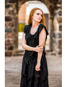 Medieval vest model Adrienne, black