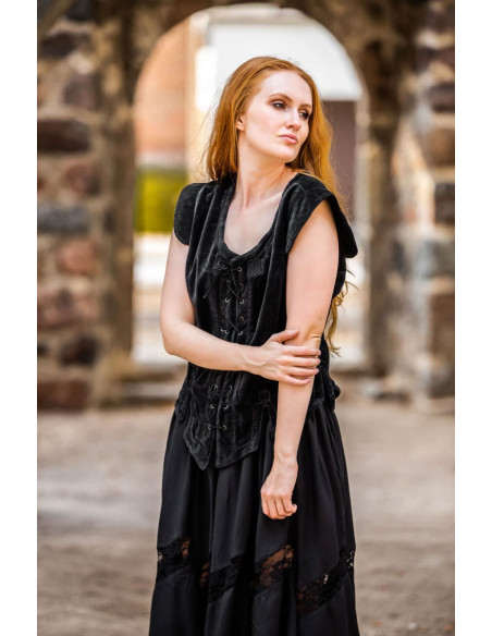 Medieval vest model Adrienne, black