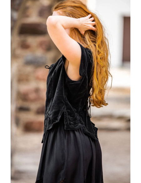 Medieval vest model Adrienne, black