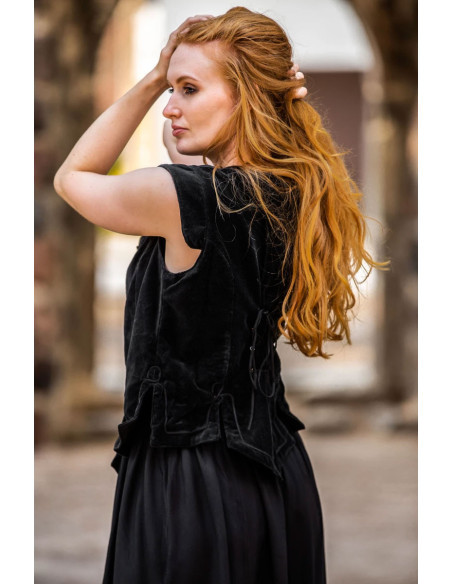 Medieval vest model Adrienne, black