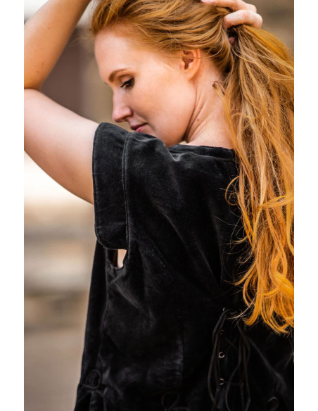 Medieval vest model Adrienne, black