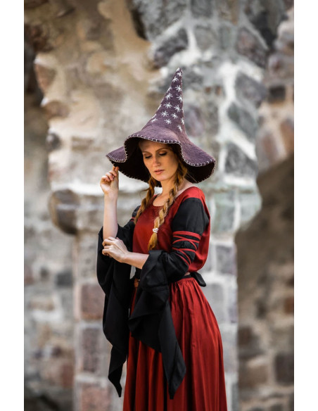 Star model witch hat, brown color Star model witch hat, brown color