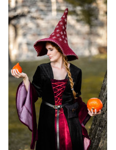 Star model witch hat, red color