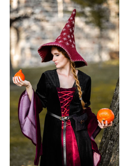 Star model witch hat, red color Star model witch hat, red color