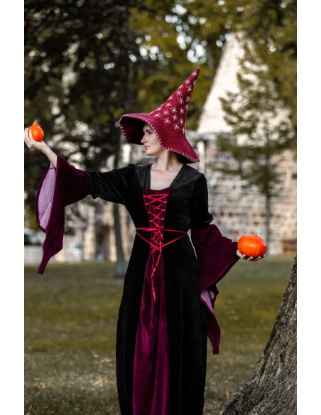 Star model witch hat, red color Star model witch hat, red color