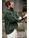 Medieval shirt Adrian with laces, green