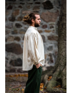 Medieval shirt Leopold model, natural white color