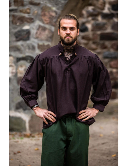 Wide cut medieval brown shirt