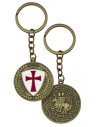 Knights Templar keychain, old gold