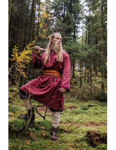 Halvor medieval tunic, red color