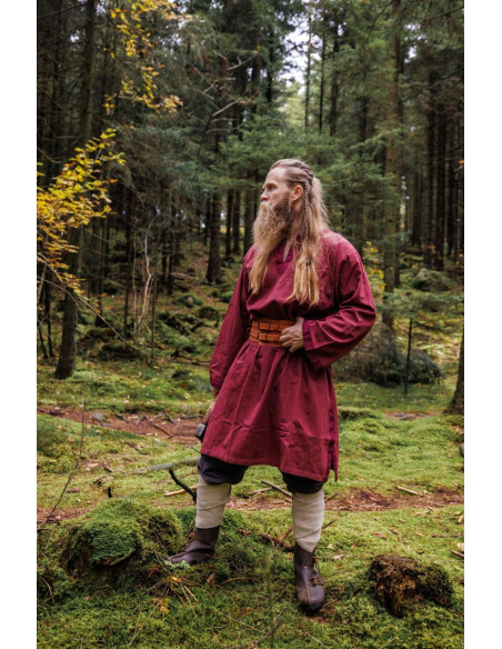 Halvor medieval tunic, red color