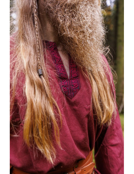 Halvor medieval tunic, red color