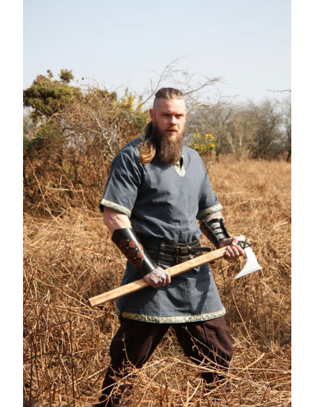 Blue Roman tunic with embroidery