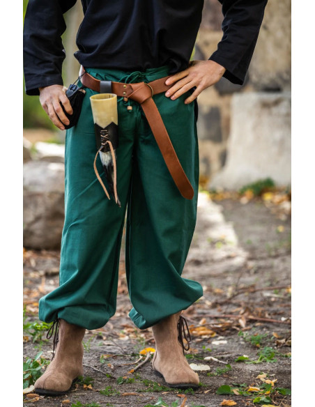 Gerold medieval trousers, green color