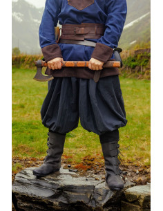 Viking cotton Norman trousers, black