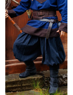 Viking cotton Norman trousers, black 2