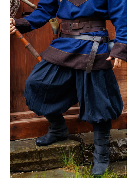 Viking cotton Norman trousers, black