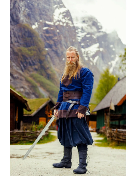 Viking cotton Norman trousers, black