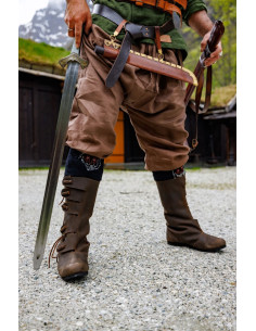 Wodan linen Viking trousers, brown