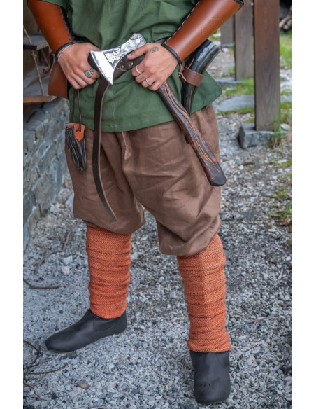 Wodan linen Viking trousers, brown Wodan linen Viking trousers, brown