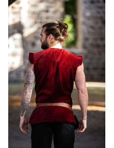 Renaissance vest lined Heinrich model, red color 2