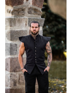 Classic Renaissance vest Charles model, black color
