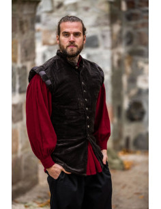 Renaissance vest model Pierre, brown color 2