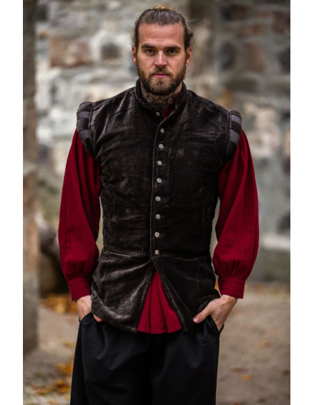 Renaissance vest model Pierre, brown... Renaissance vest model Pierre, brown...