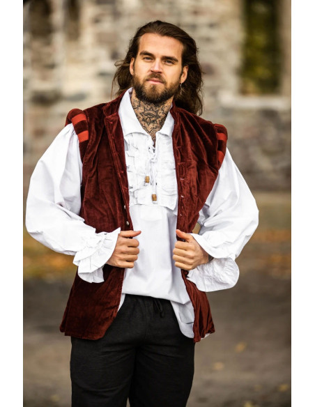 Renaissance vest model Pierre, red color Renaissance vest model Pierre, red color